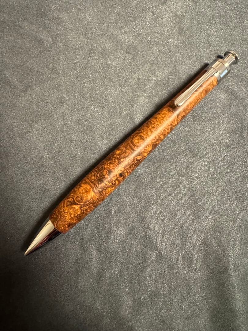 工房楔　ペンシル楔　ローズウッド　こぶ杢　真鍮パイプ