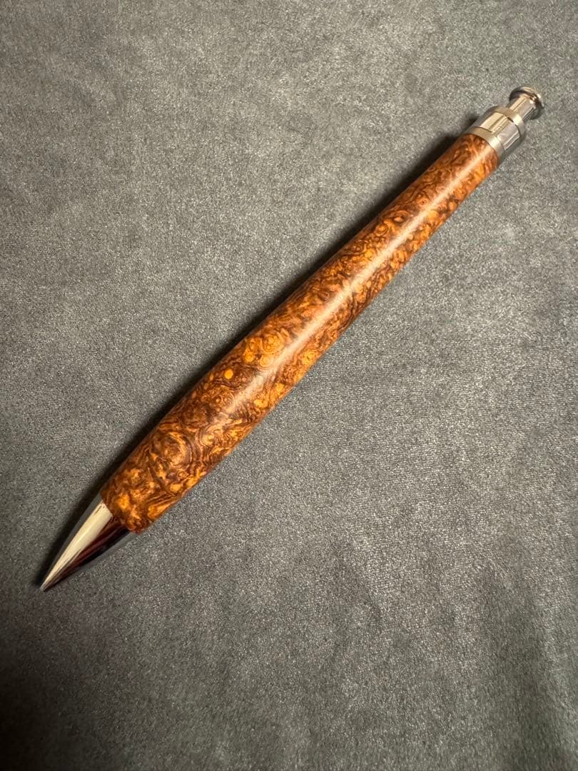 工房楔　ペンシル楔　ローズウッド　こぶ杢　真鍮パイプ