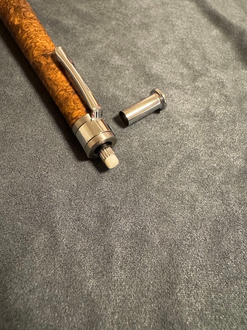 工房楔　ペンシル楔　ローズウッド　こぶ杢　真鍮パイプ