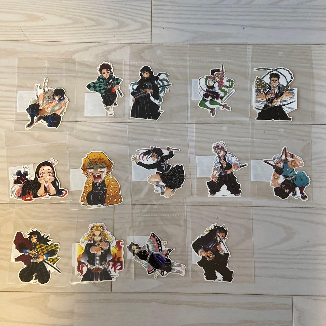 鬼滅の刃　ダイカットステッカー　14枚セット