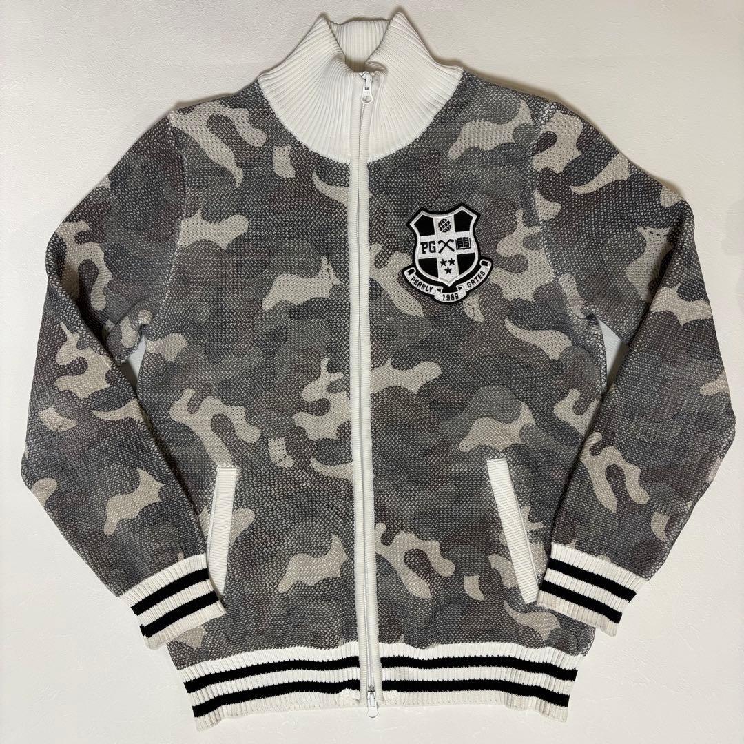 パーリーゲイツ　メッシュカモフラ柄 ジップアップブルゾン ゴルフウェア サイズ4