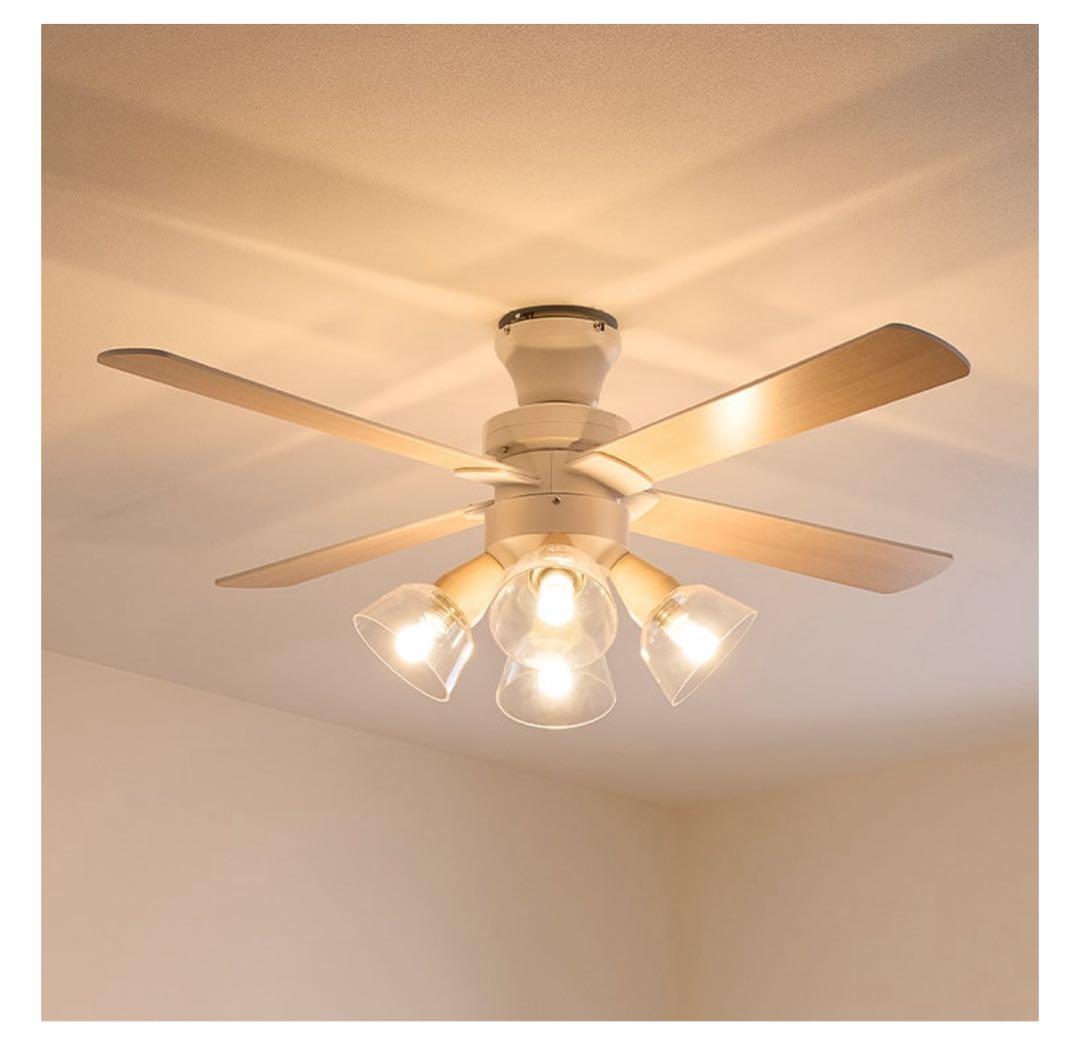 LOWYA シーリングファンライト 4灯