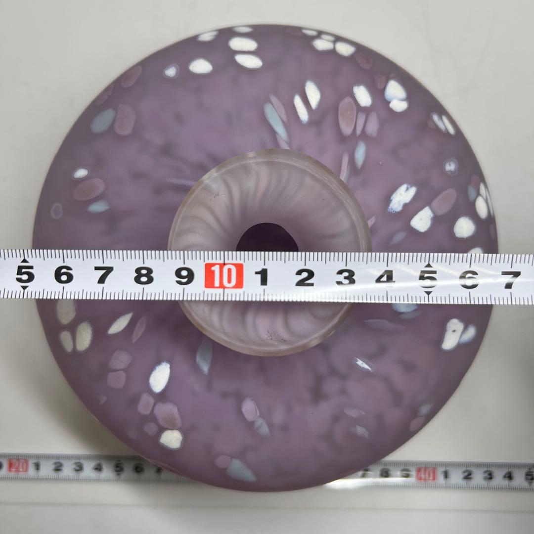 藤田喬平 金彩 ガラス花瓶 H14cm 東キ7-1218①