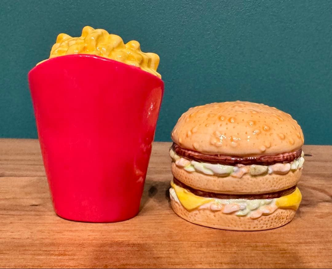 ✳︎希少✳︎ マクドナルド ビッグマック フライドポテト1997陶器 置物 新品