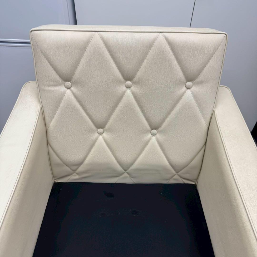 カリモク60 ロビーチェア 1シーター スタンダードアイボリー ソファ　美品