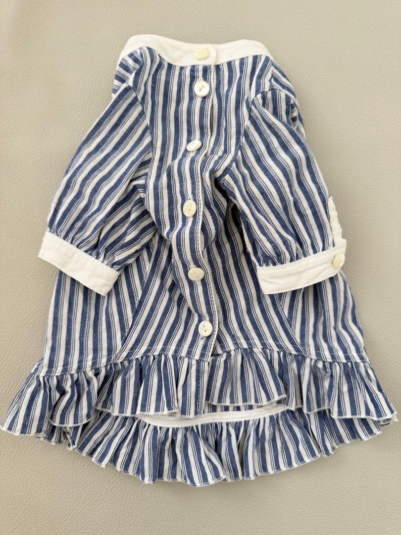 アトリエgg ateliergg シャツワンピース 21 ブルー ストライプ犬服