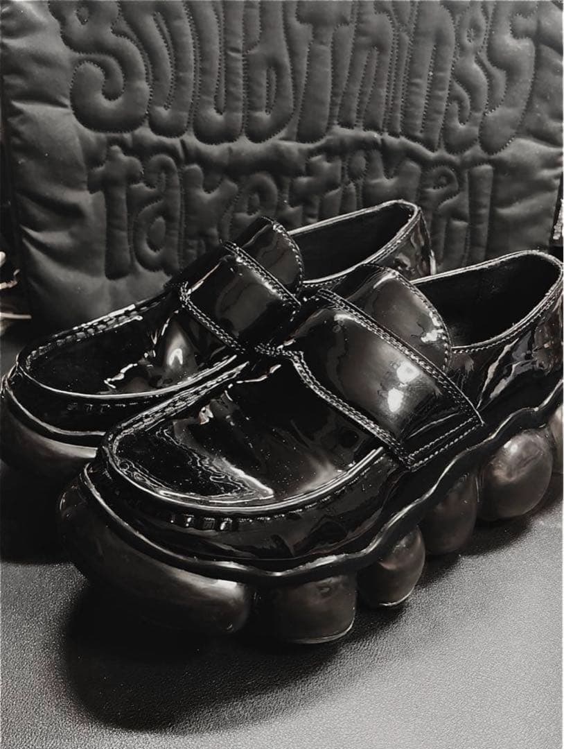 grounds 黒 ローファー JEWELRY LOAFER 25.5cm