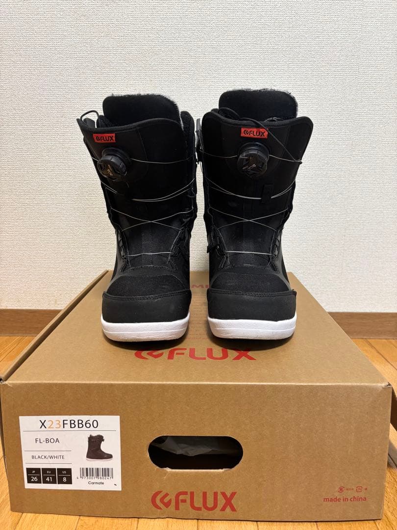 FLUX X23FBB60 スノーボードブーツ ブラック/ホワイト