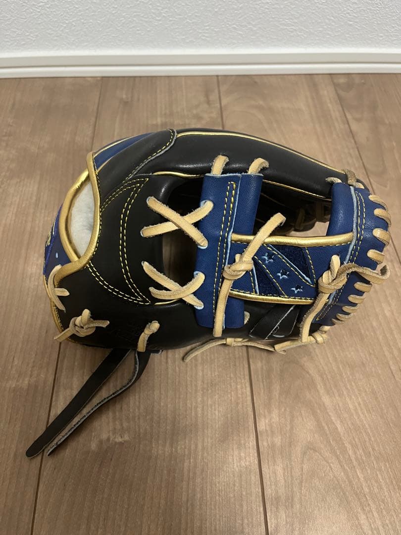 Rawlings ウィザード　軟式グローブ 黒/青/金