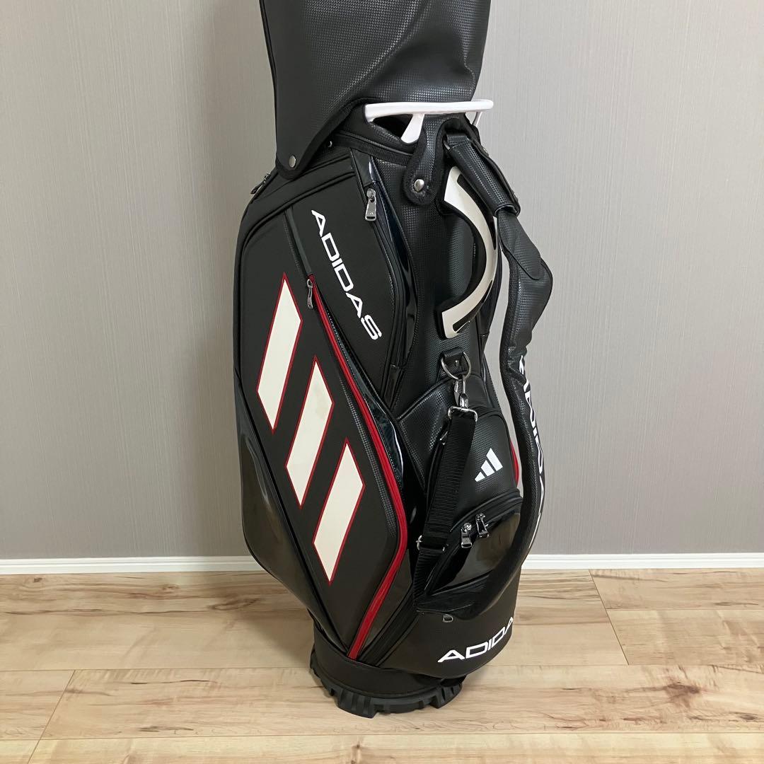 k0208 ADIDAS ゴルフ キャディバッグ ブラック