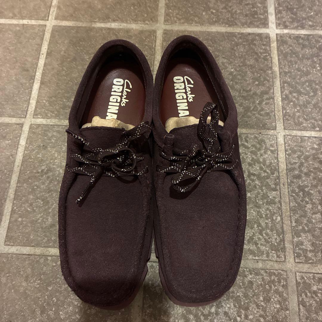 【極美品】Clarks クラークス　ワラビー　Gore-Tex パープル24