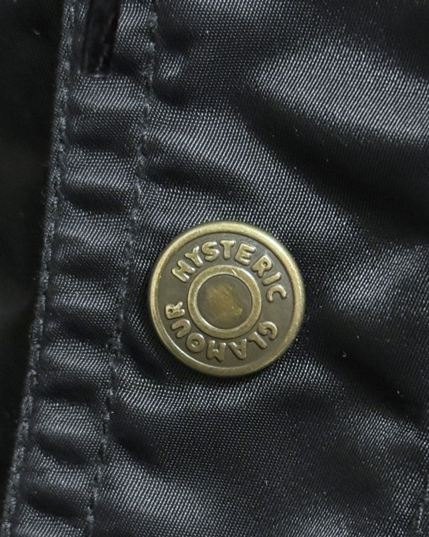 ヒステリックグラーHYSTERICGLAMOURN3Bモッズコート黒フリーサイズ