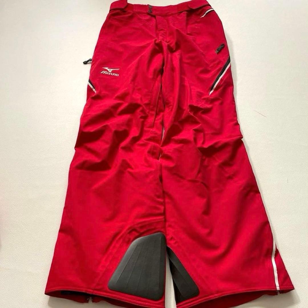 【やまみ】ミズノ スキーウェア 上S 下M セットアップ 赤 ブレスサーモ