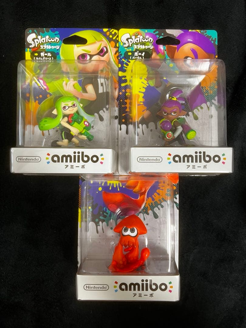 スプラトゥーンamiiboセット　ホタル　アオリ　ガール　ボーイ　イカ