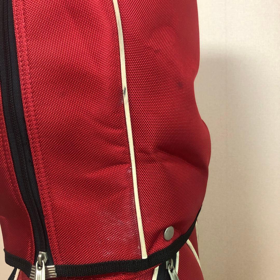 アディダス adidas キャディバッグ レッド フード付き