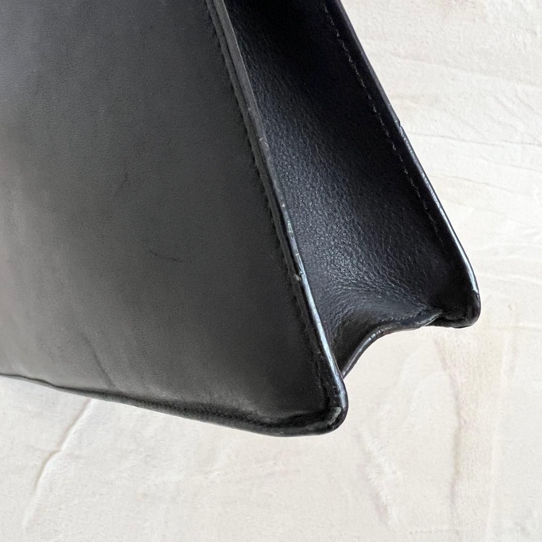 ロエベ　 ビジネスバッグ ブリーフケース ハンドバッグ 　レザー　ブラック