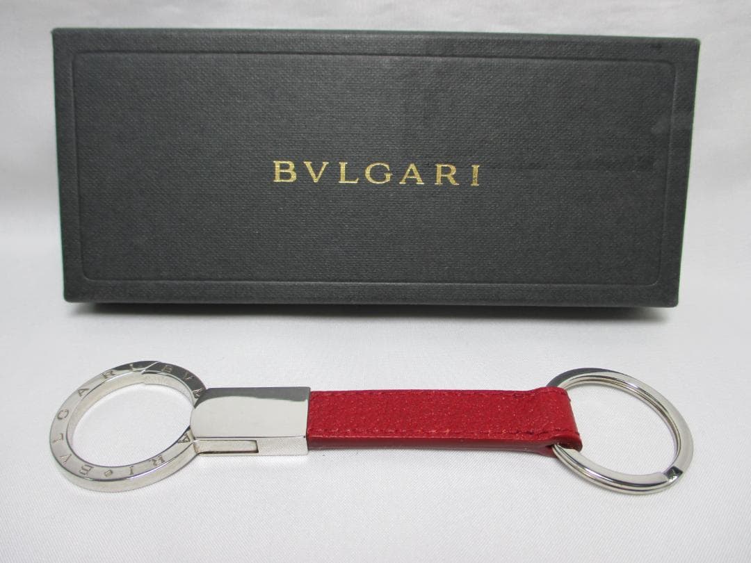 新品 ブルガリ キーリング キーホルダー 赤 本物 箱付き ラッピングOK♪