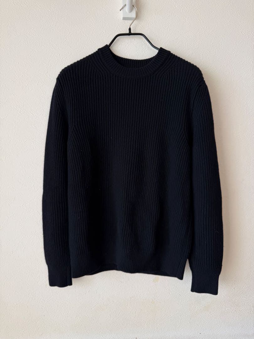 オーラリー　AURALEE 17aw リブニット　サイズ4 ブラック