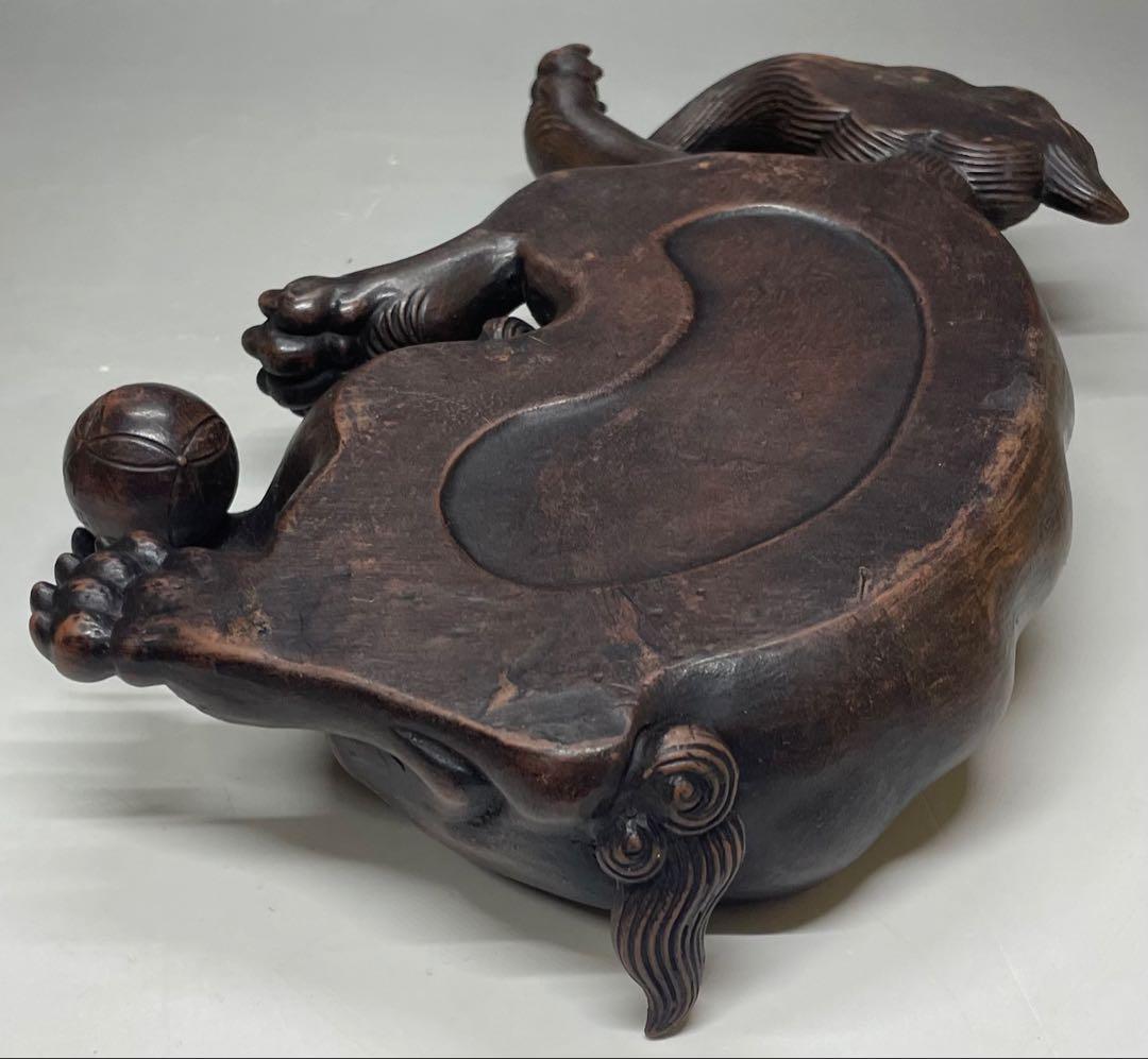 古備前　玉乗り　獅子香炉 　bg410