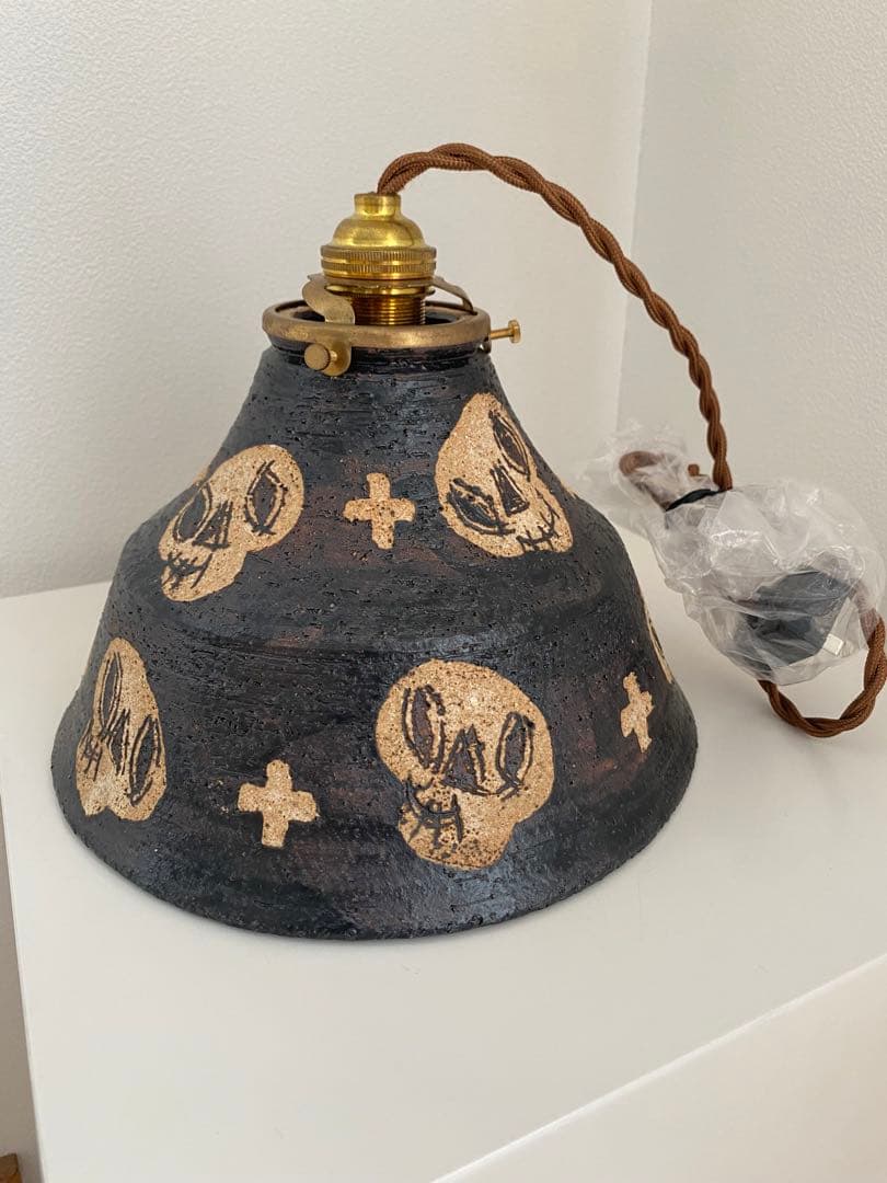 十鶴　工房十鶴　ドクロランプシェード貴重作品