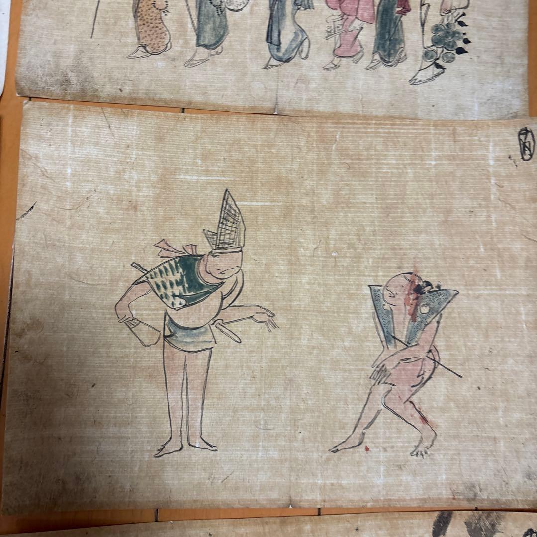 希少価値　江戸時代の庶民の暮らし　諸職人物画譜　絵手本　12枚セット