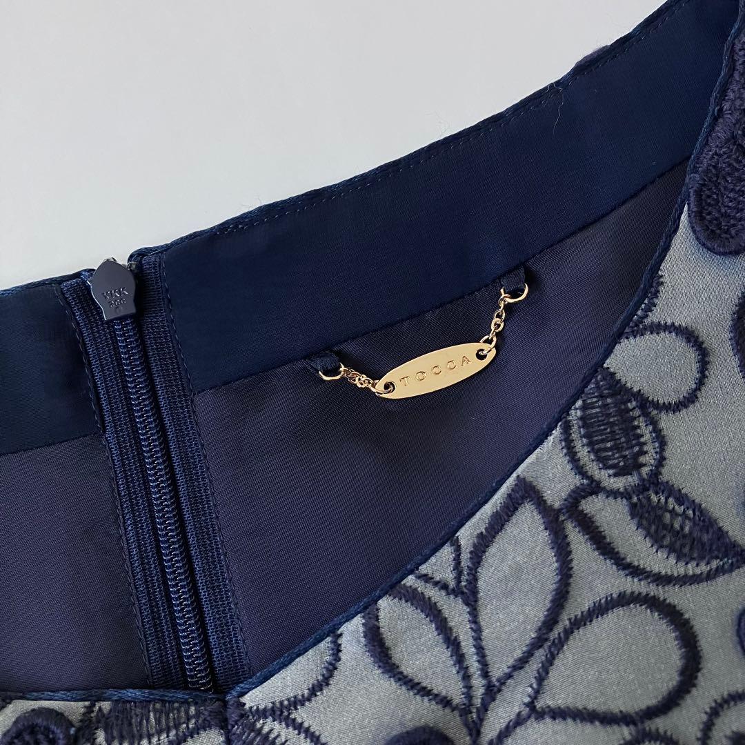 TOCCA トッカ　ゴールドレーベル　フラワー刺繍　お花モチーフ　ワンピース　0