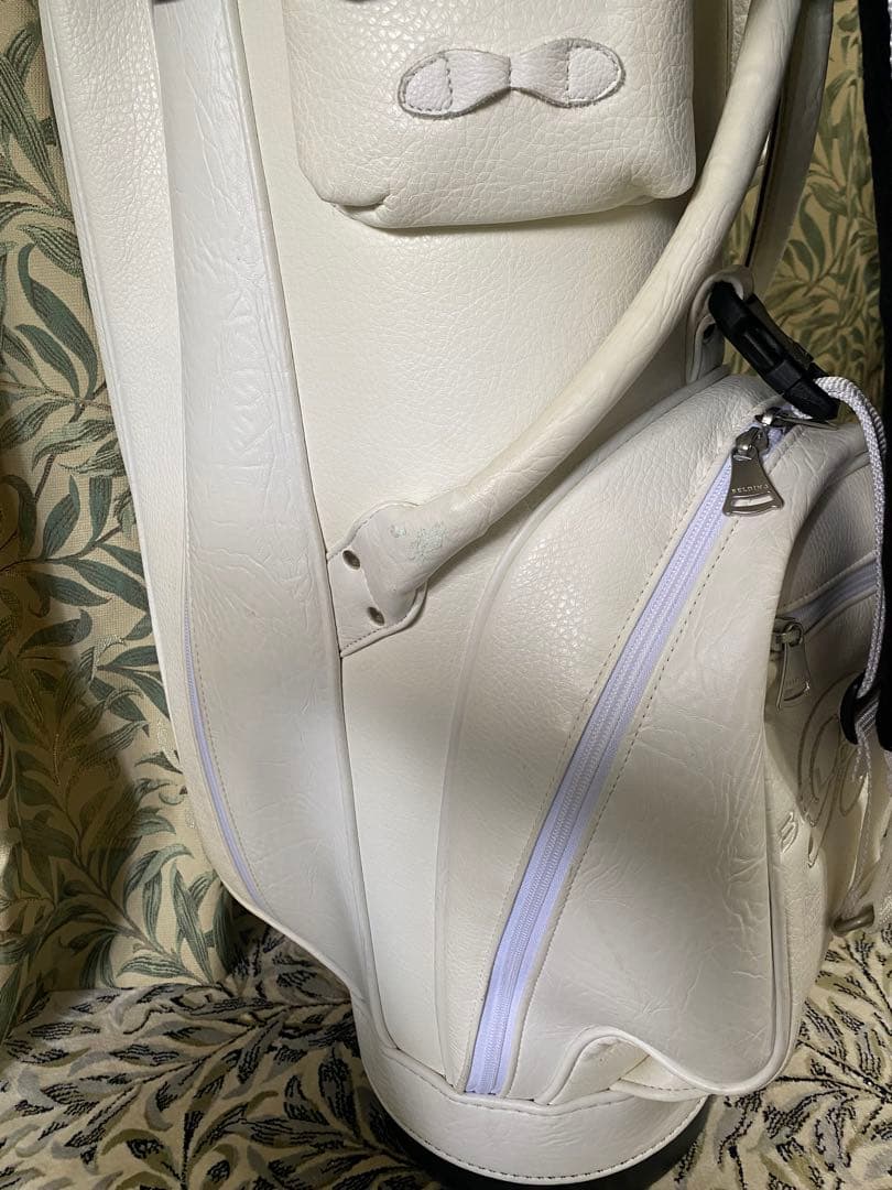 【BELDING】素敵なホワイト 白 キャディバッグ ★冬の白はお洒落★おまけ付