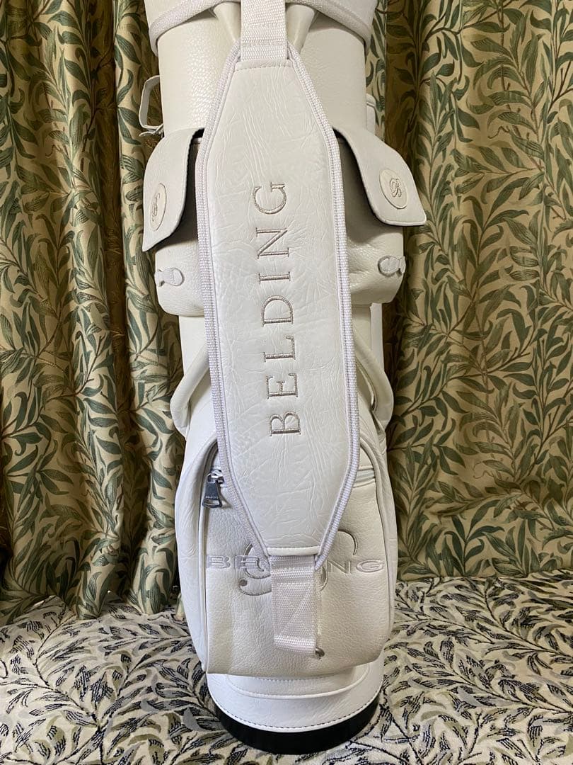 【BELDING】素敵なホワイト 白 キャディバッグ ★冬の白はお洒落★おまけ付