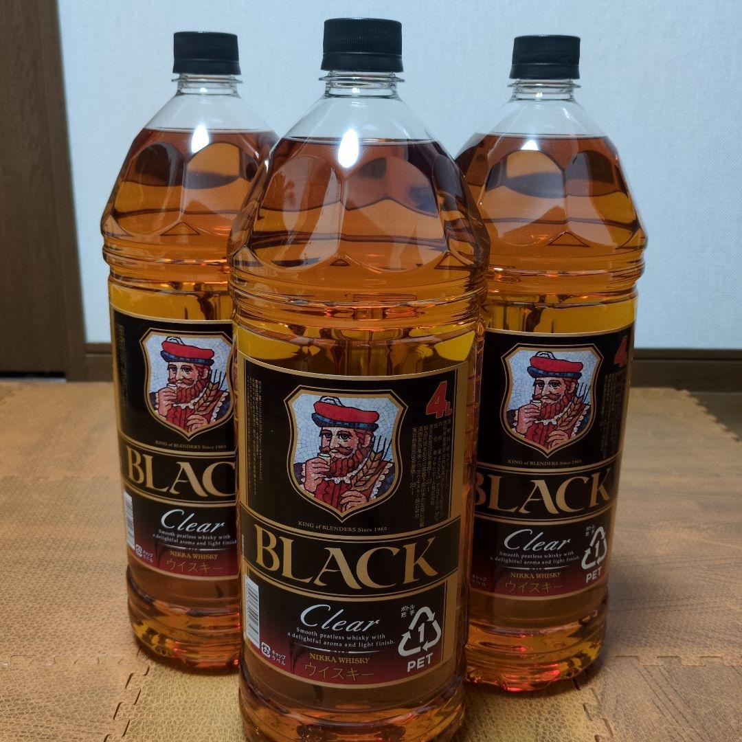 ブラックニッカ　クリア　4L 3本 未開封　BLACK　CLEAR ウィスキー