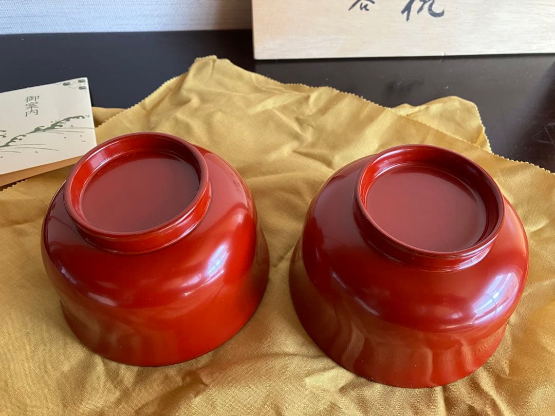 ＊ジャスミンさま専用＊　　　　　　　輪島塗　御椀　お椀　２客　本漆塗　（赤２客）