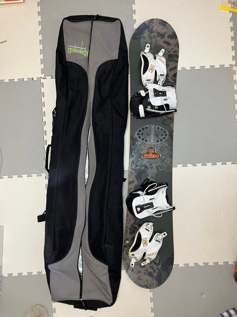 値下げ！kissmark★スノーボード板・ビンディングセット（バッグ付き）148