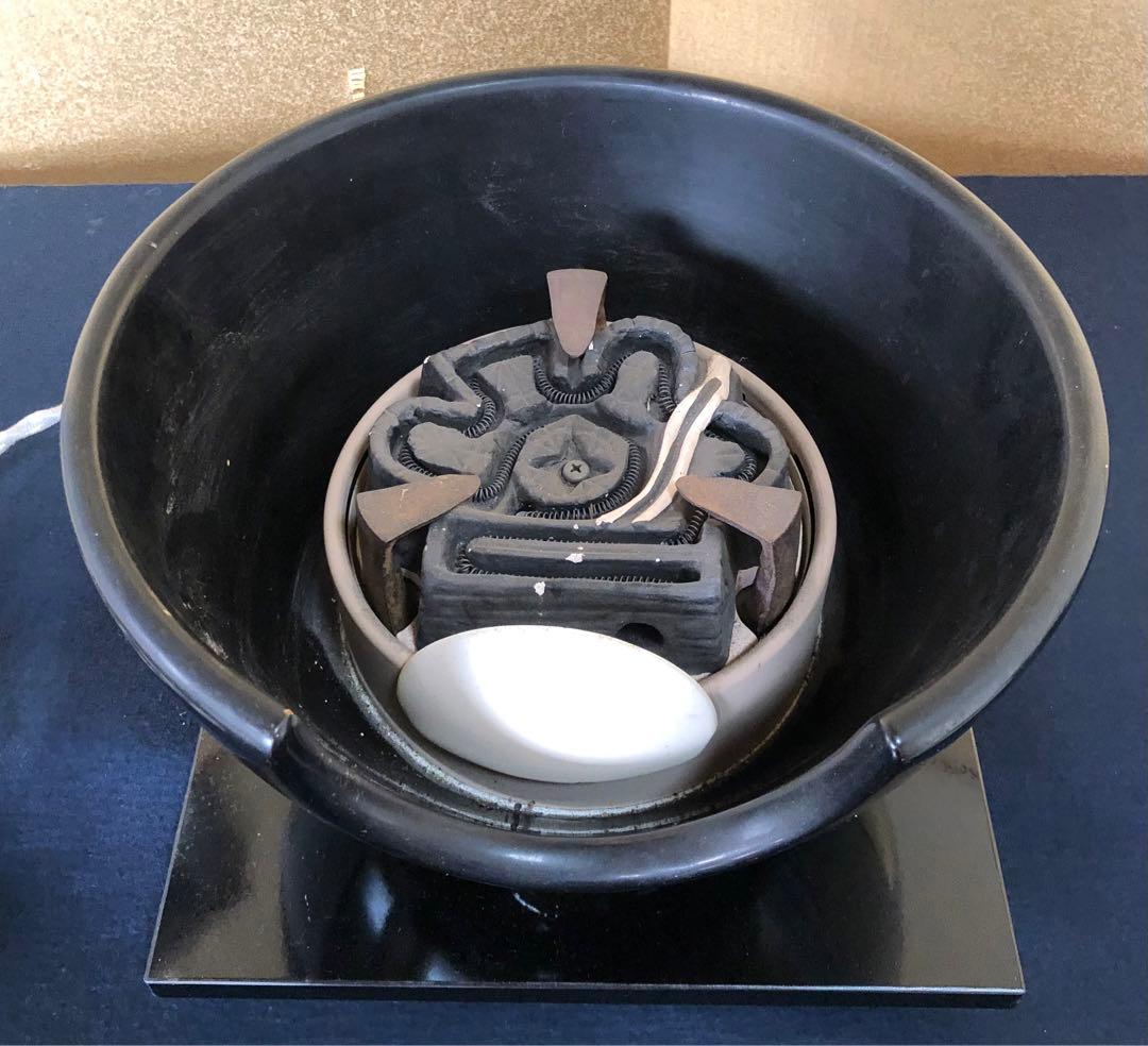 割引❗️《R》野々田式 風炉型電熱器 黒真塗 B 小板付 元箱付 ① 1f