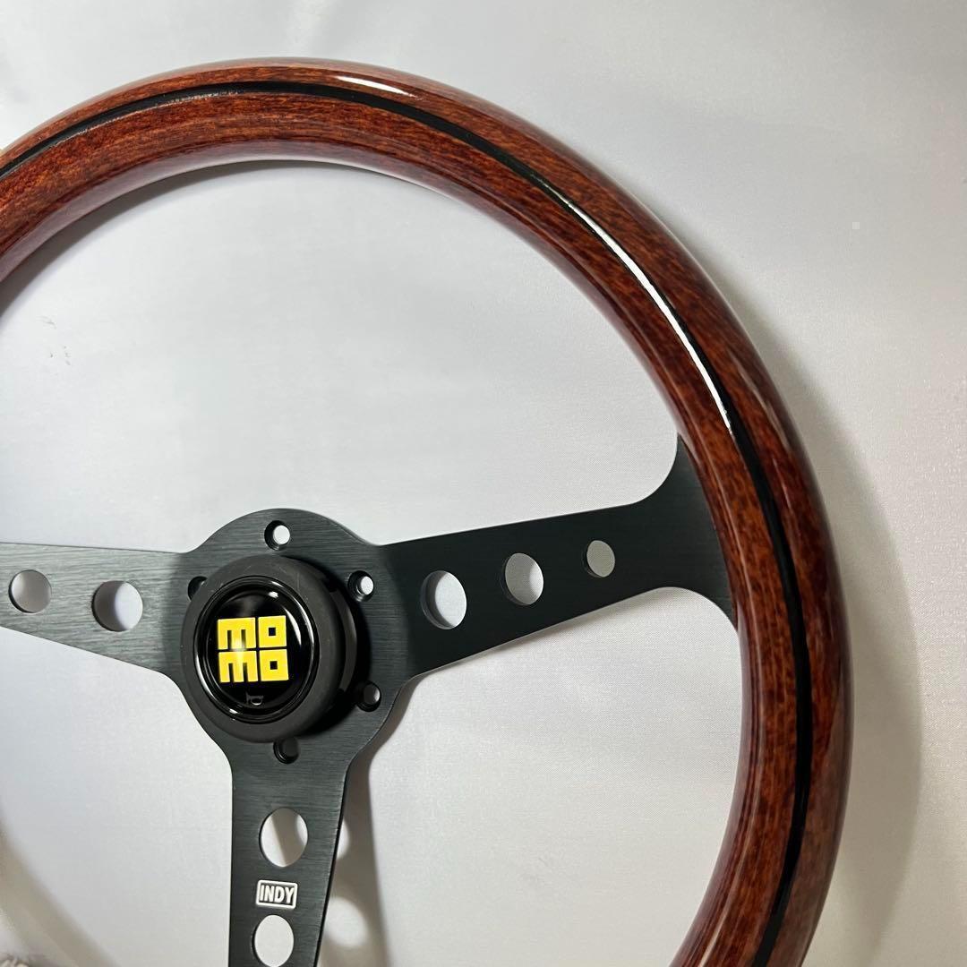 MOMO INDY ステアリング 社外 モモ 14インチ 茶色