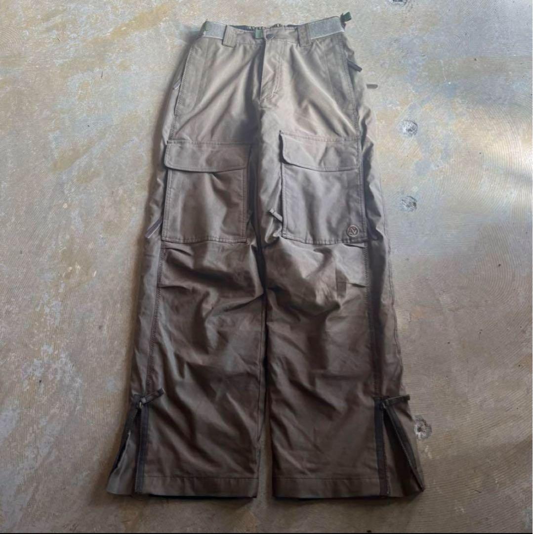 00's vintage ギミック　ナイロン　フレア　カーゴ　y2k モード
