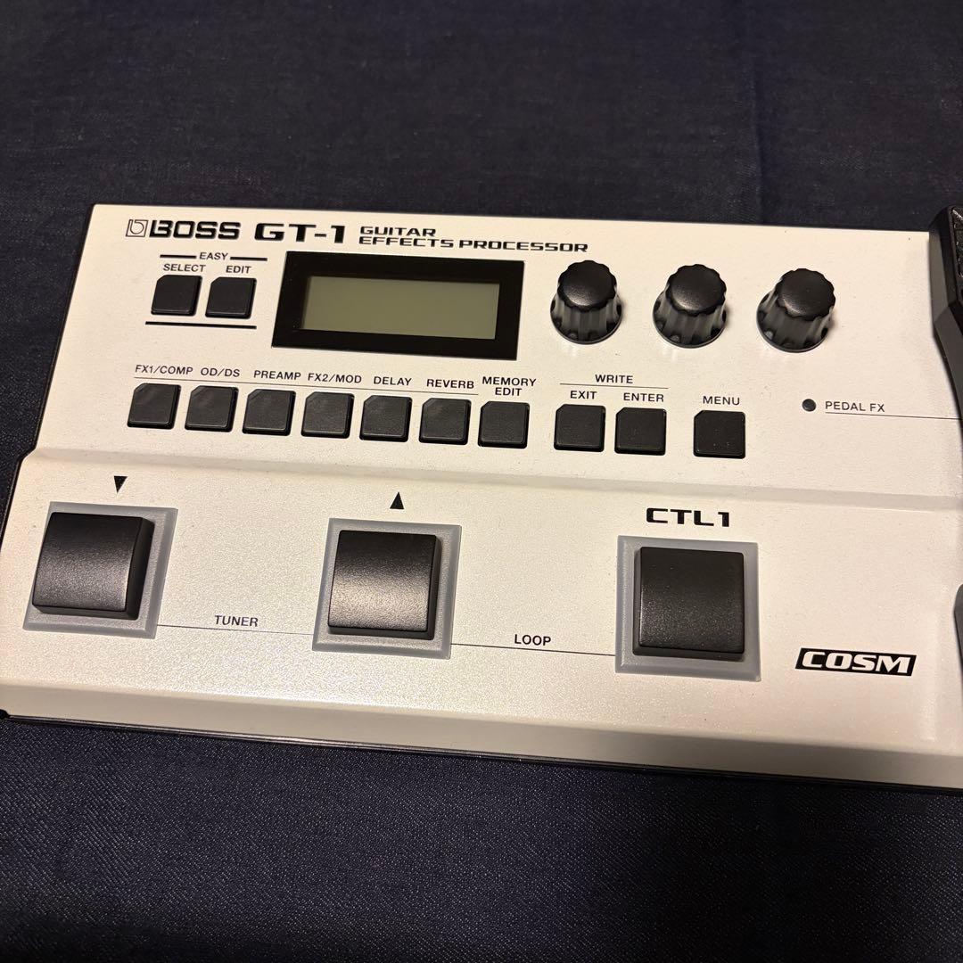 BOSS GT-1 ギター マルチエフェクター 限定ホワイト 電源アダプター付き