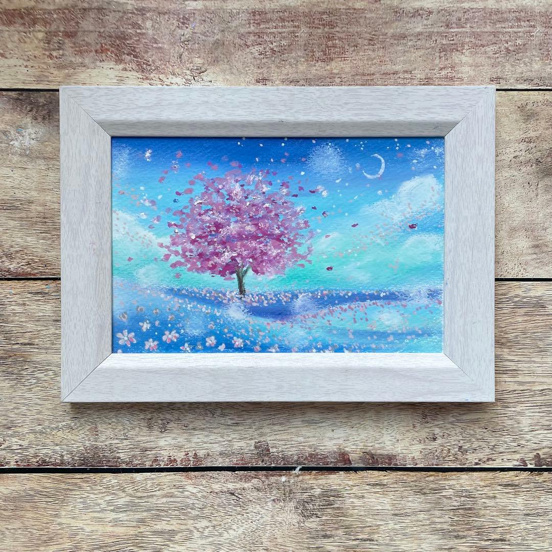 オイルパステル画　アクリル画　風景画　ご予約品　5点