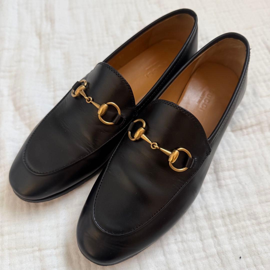 極美品☆GUCCI/ヨルダーン/ホースビットローファー/35
