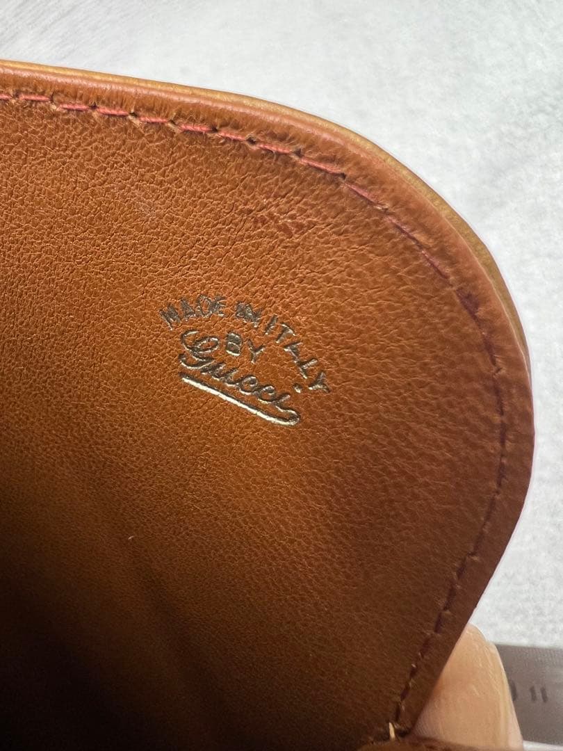 オールドGUCCIグッチ　メガネケース　本革　未使用品