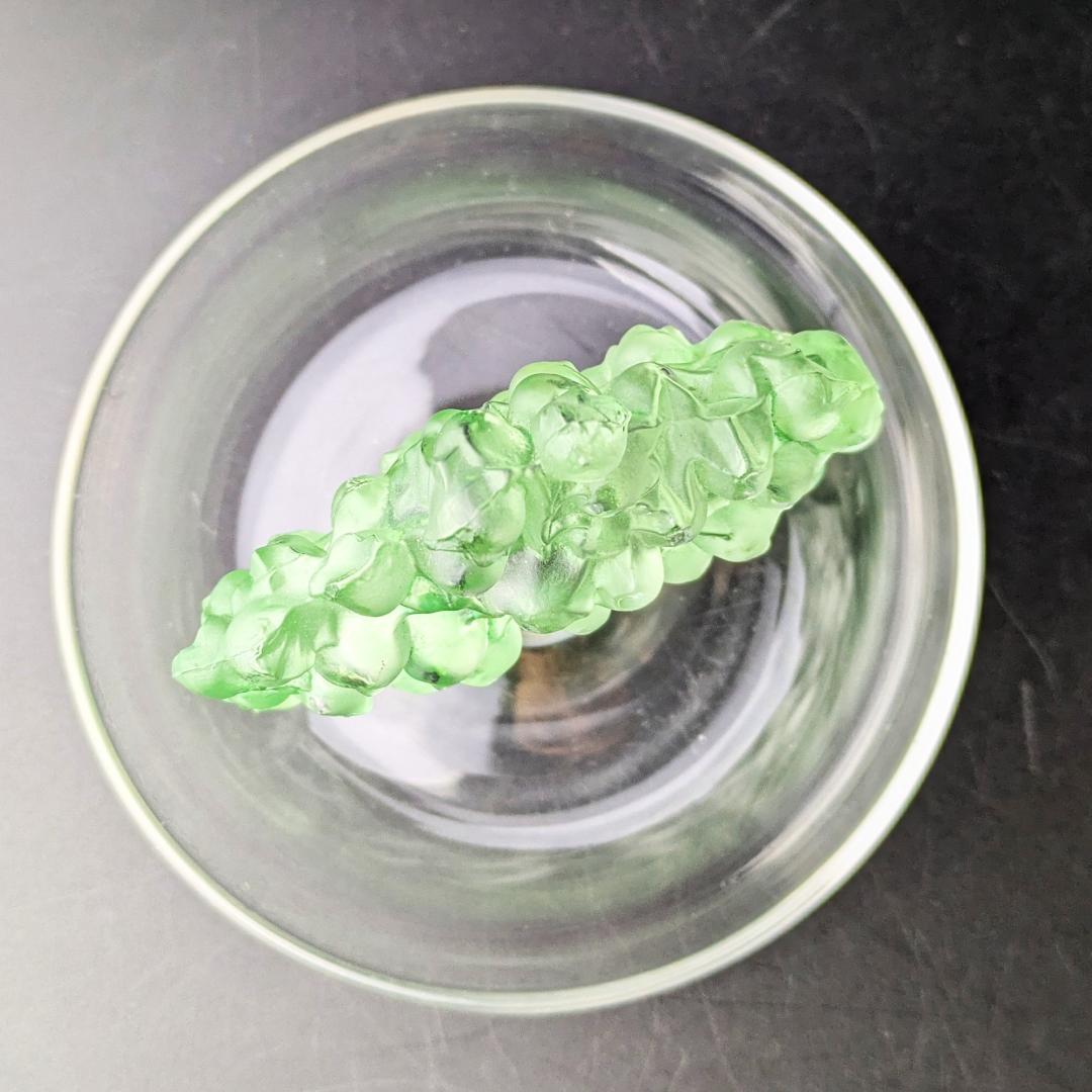 いちりんりんさん専用ルネ・ラリック幸運の鈴蘭ミュゲ緑彩パティナリングディッシュ希