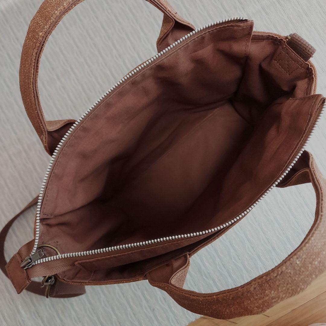 柿渋染め酒袋のトートバック (ショルダータイプ)B5サイズ