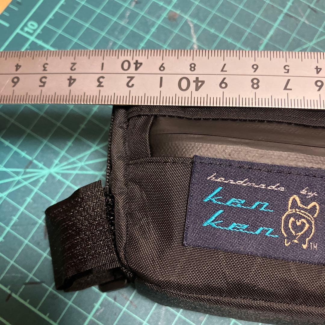 ハンドメイドフレームバッグ　X-PAC ブラック　42.5cm