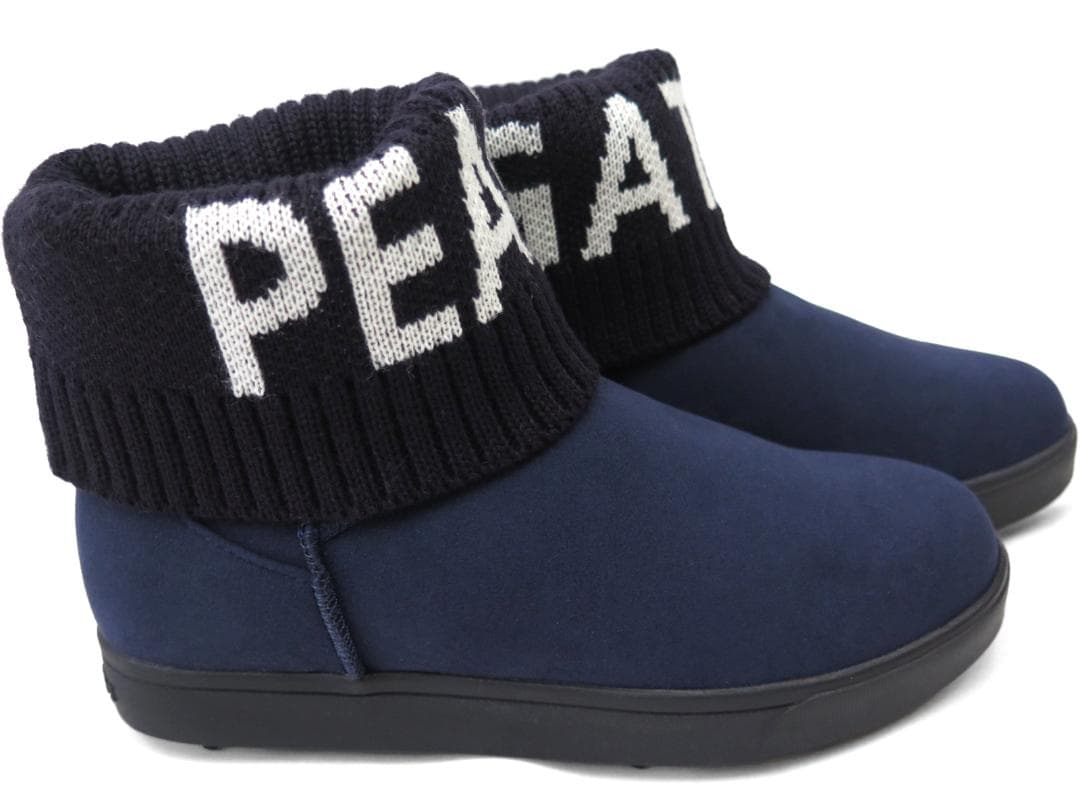 展示品●パーリーゲイツ●ヌバック×リブニット　ゴルフショートブーツ　23.5cm