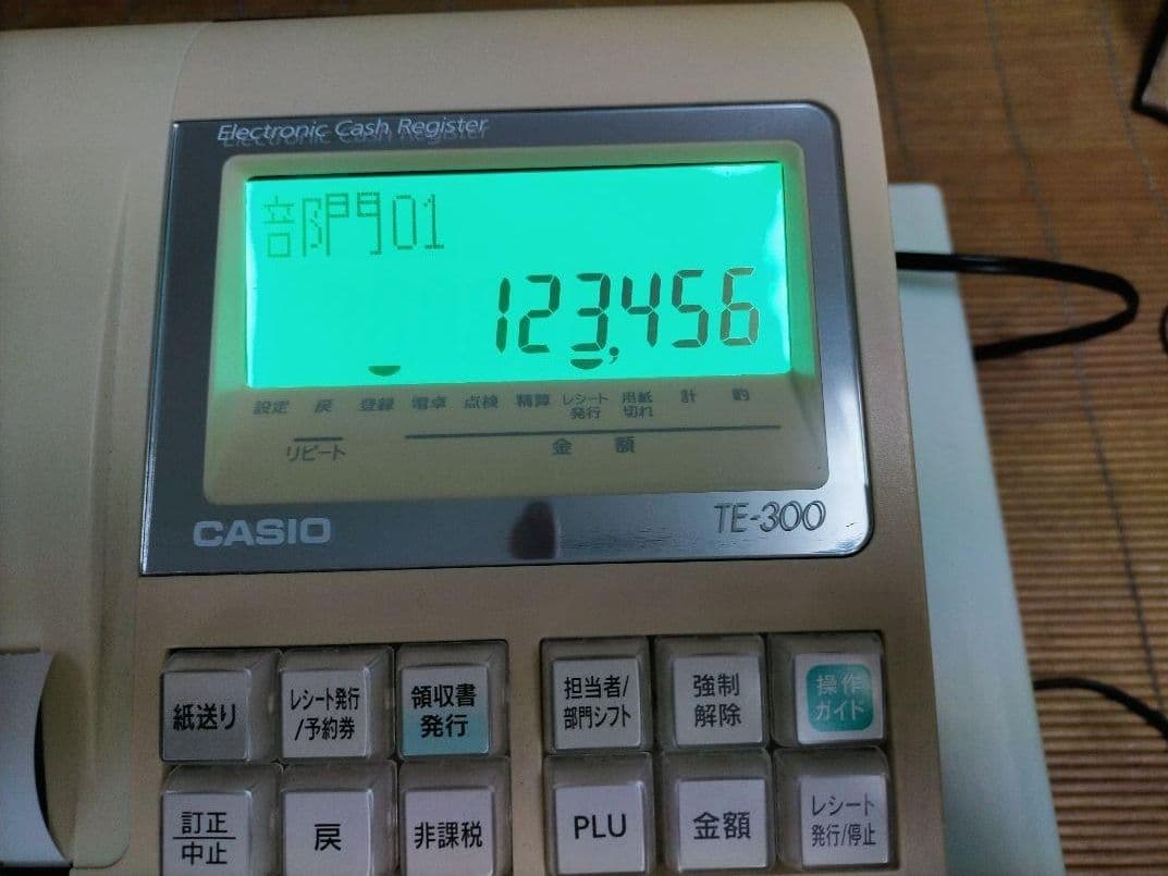 カシオレジスター　TE-300　フル設定無料　 送料無料人気機種2501301