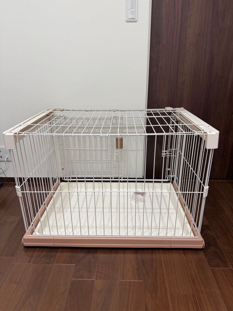 【引き取り限定】リッチェル 犬用ケージ サークル 室内用 トレー付き 天井付