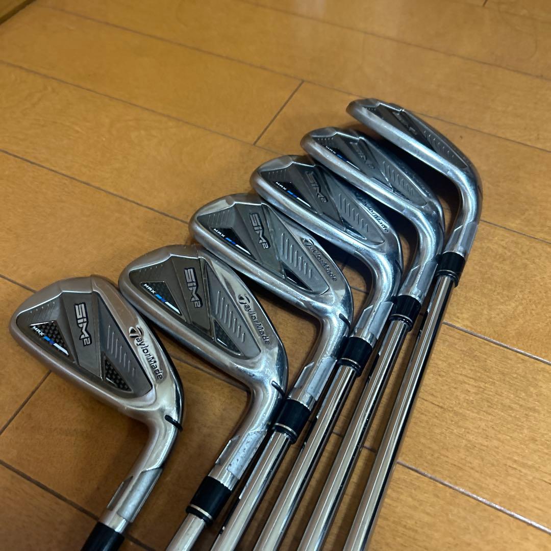 テーラーメイドSIM2MAXアイアンSシャフト6本セット