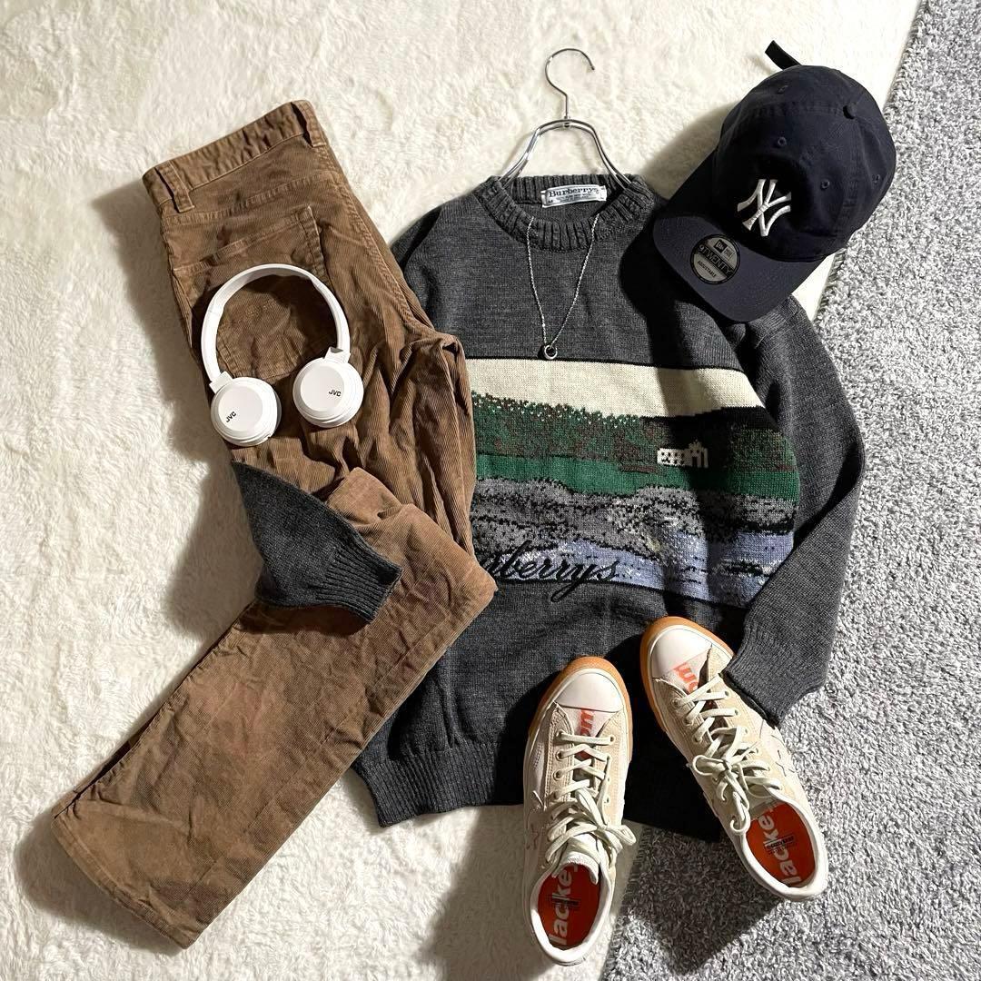 c-boy style　お洒落コーデ　バーバリーズ　ニット　L.L.Bean　M