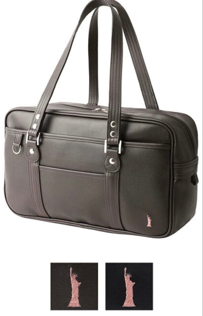 新品未使用　イーストボーイスクールバッグ合皮チョコレートベビーピンク