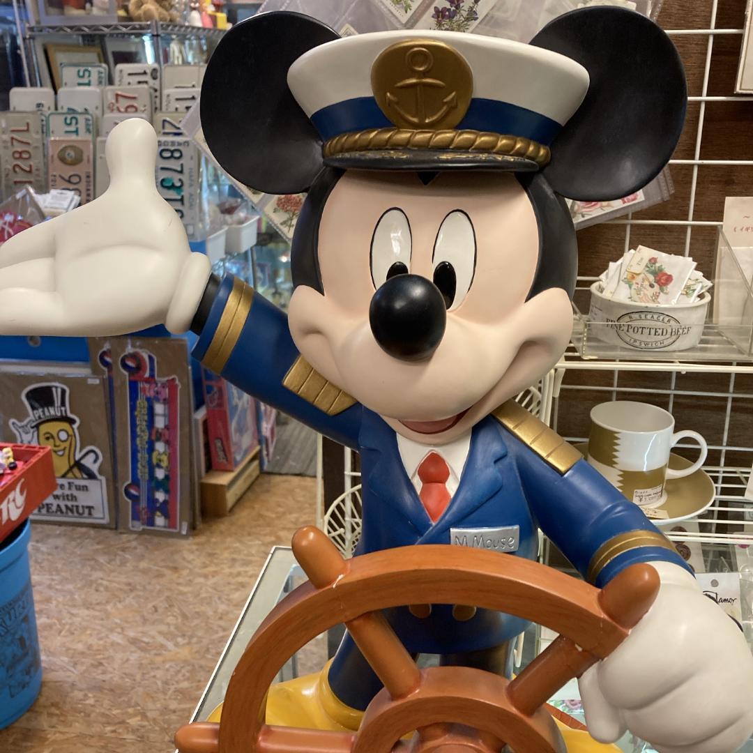 レトロ 　ディズニー ミッキーマウス　 船長 　ビッグフィギュア　 置物