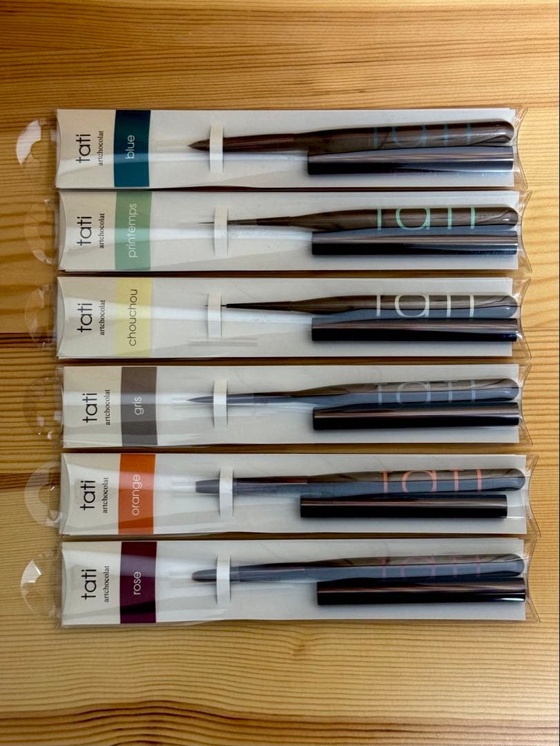 【新品未開封】tati ネイルアート用筆 6本セット+tatiツールケースセット