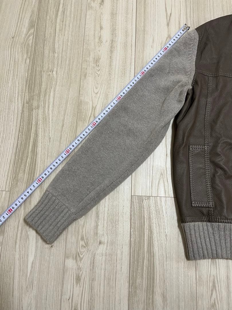 FEDEL ニット革ブルゾン　カシミヤイタリア製